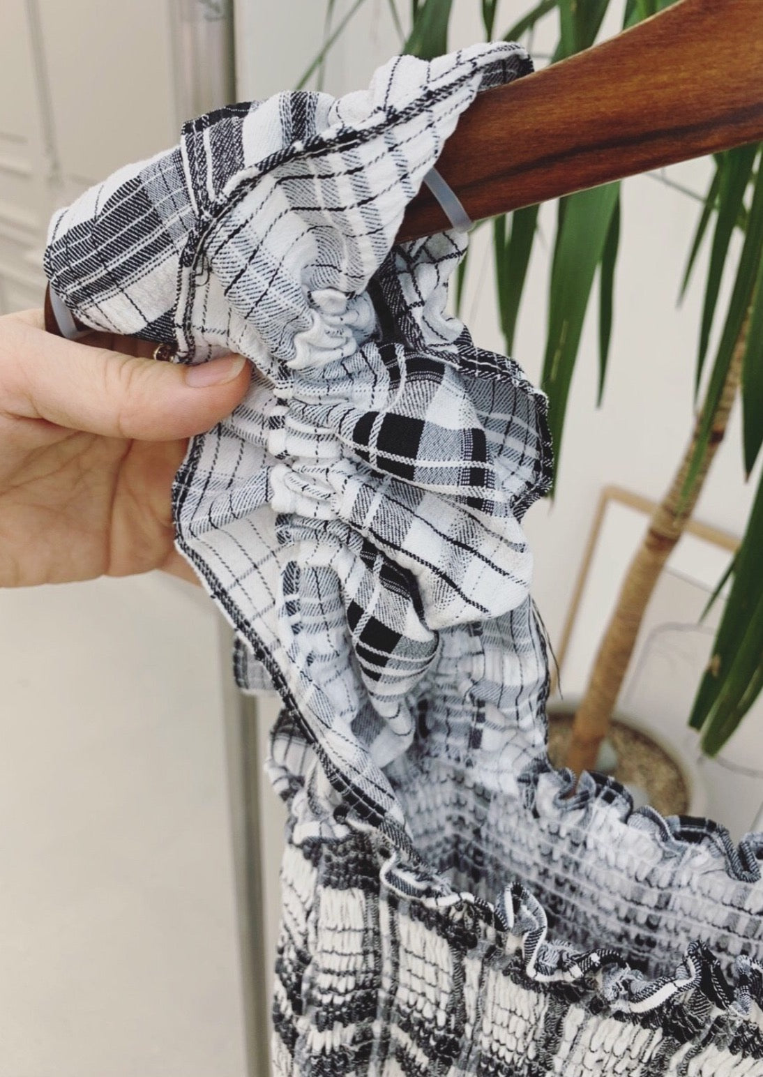 Luna Check Smocked Dress