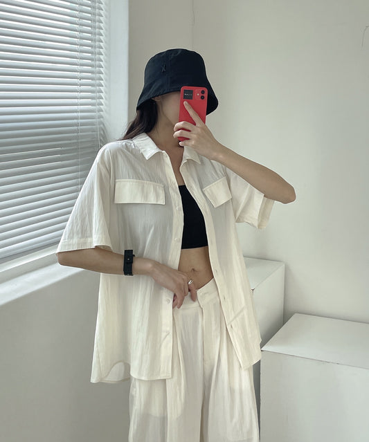 Abi + Ari Collection Loose Nylon Shirt