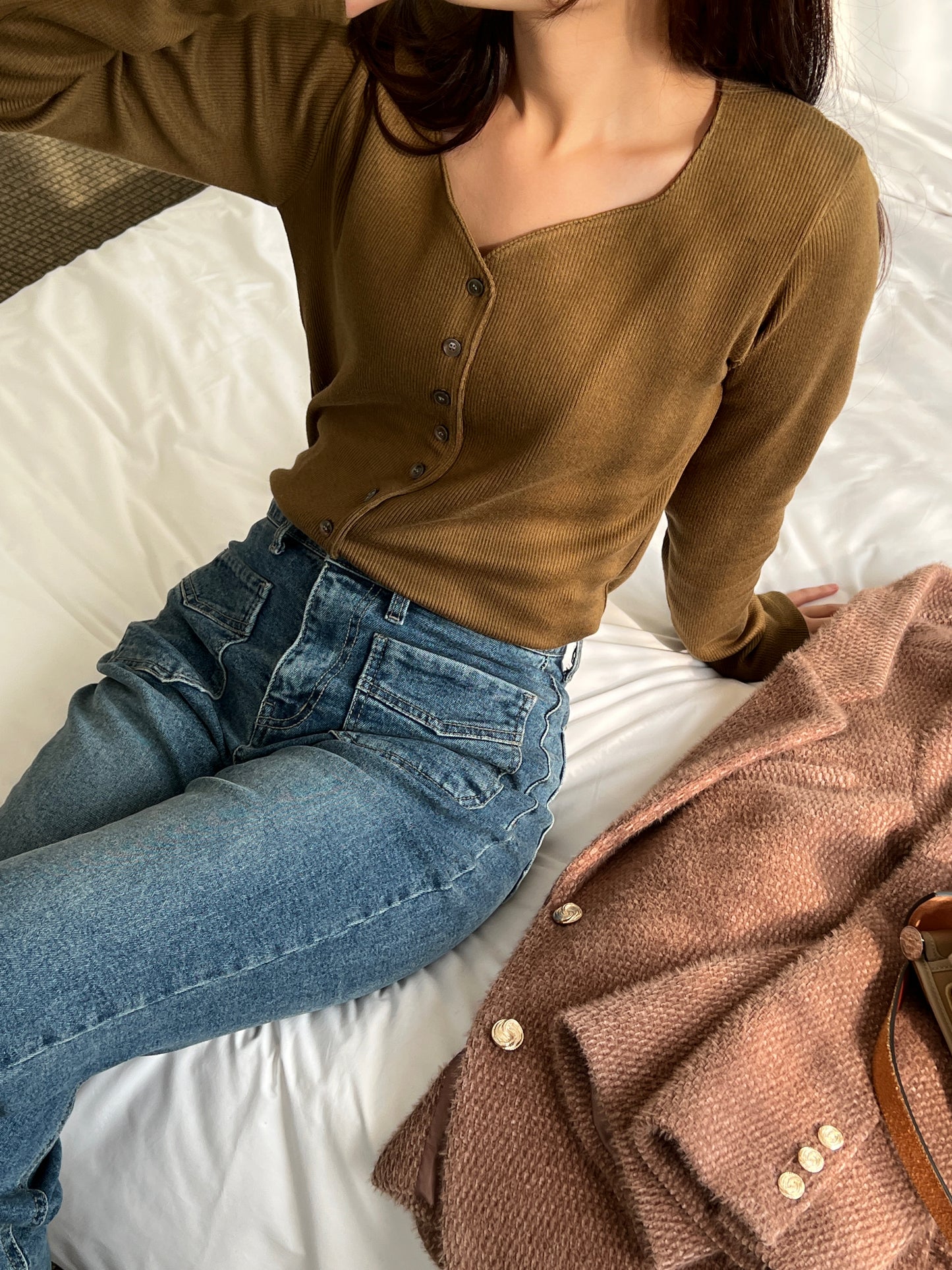 Cotton Rib Cardigan