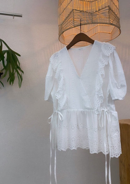 Luv Cotton Eyelet Top