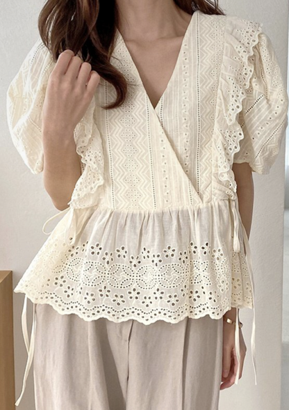 Luv Cotton Eyelet Top