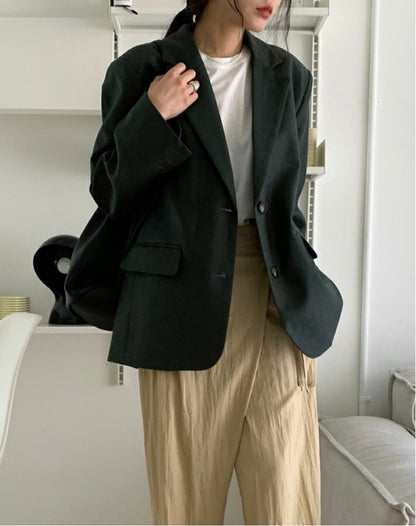 Abi + Ari Black Label Linen Blazer
