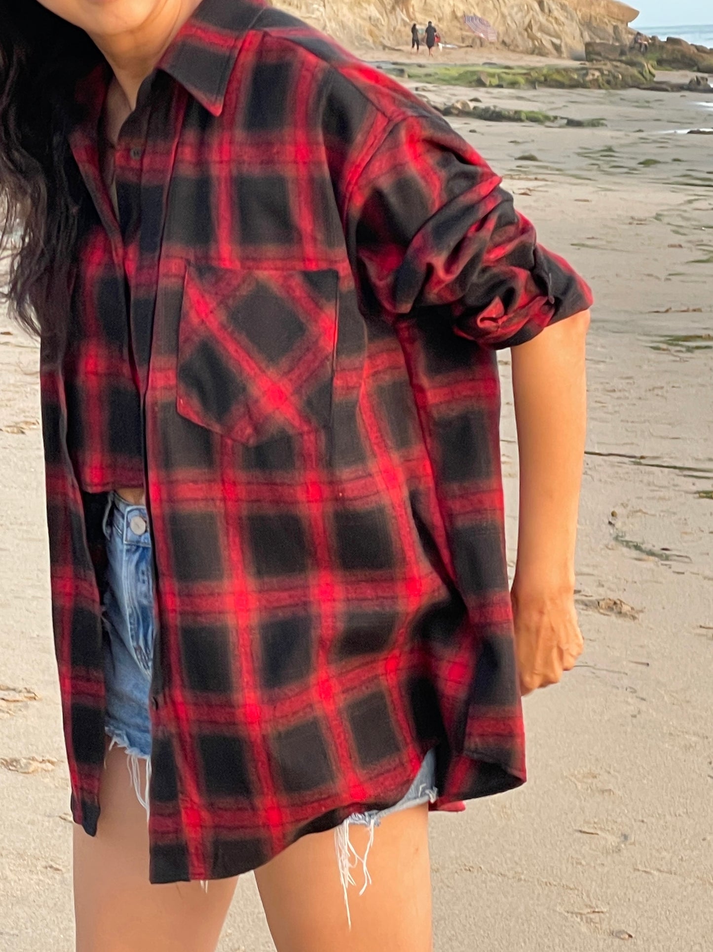 Layered Cotton Flannel Shirt