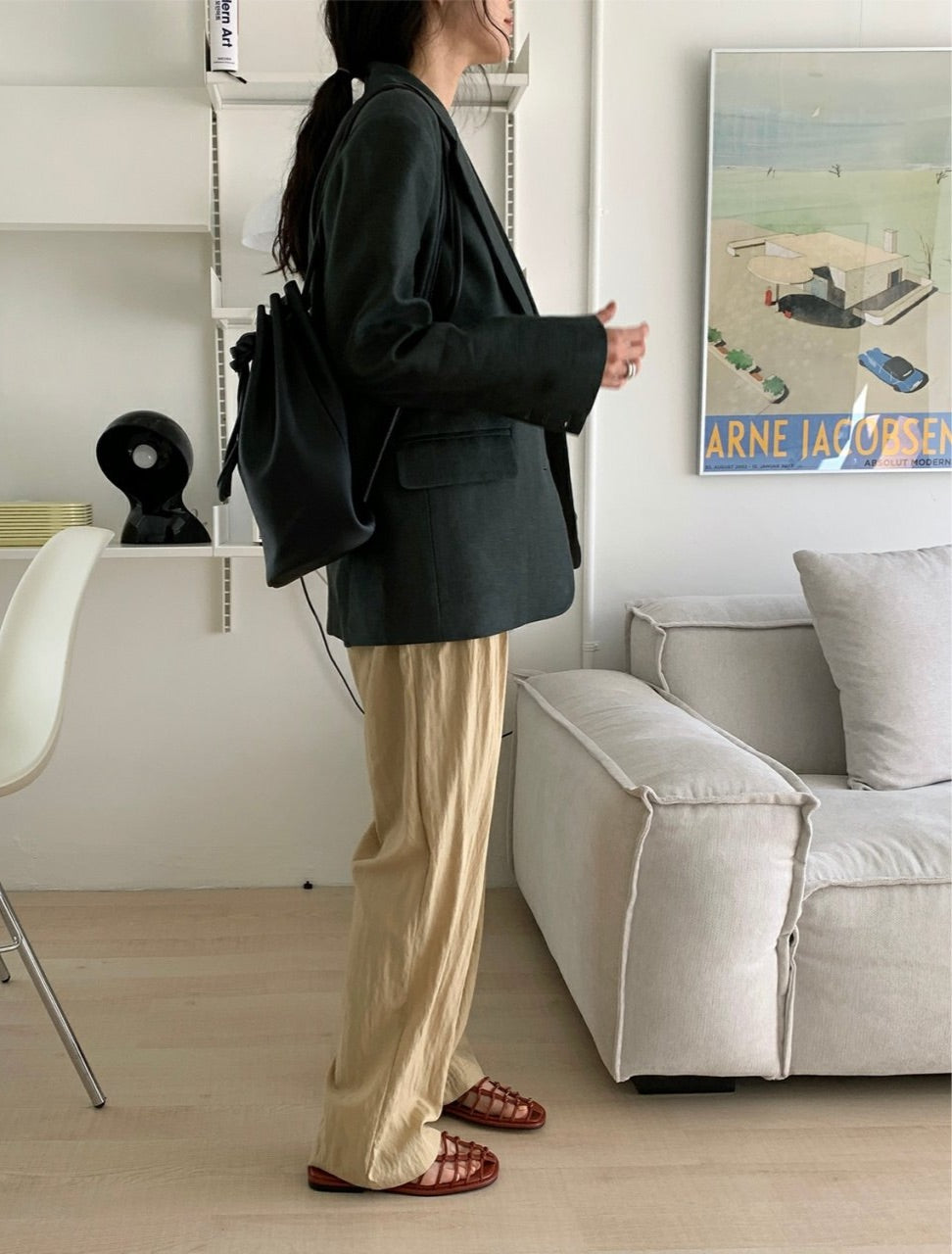Abi + Ari Black Label Linen Blazer