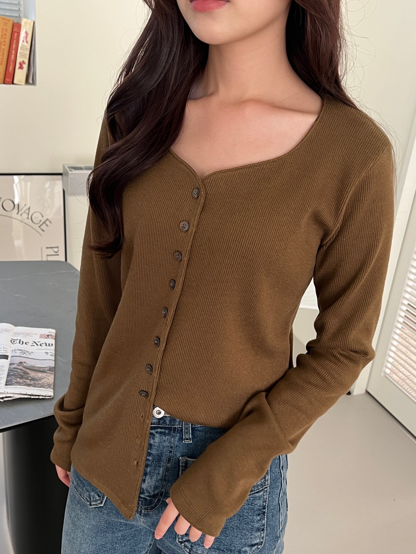 Cotton Rib Cardigan