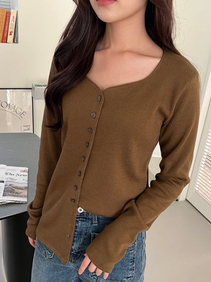 Cotton Rib Cardigan