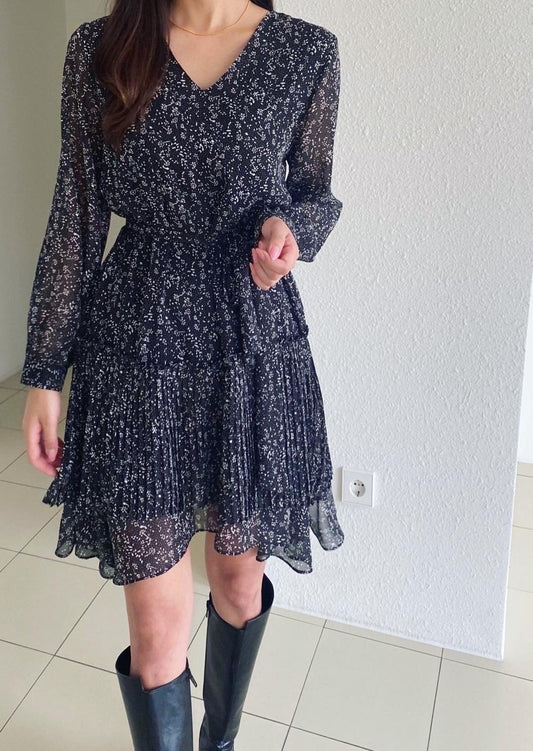 Pleats Mini Dress