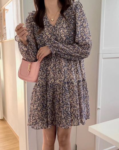 Ruffled Spring Floral Mini Dress