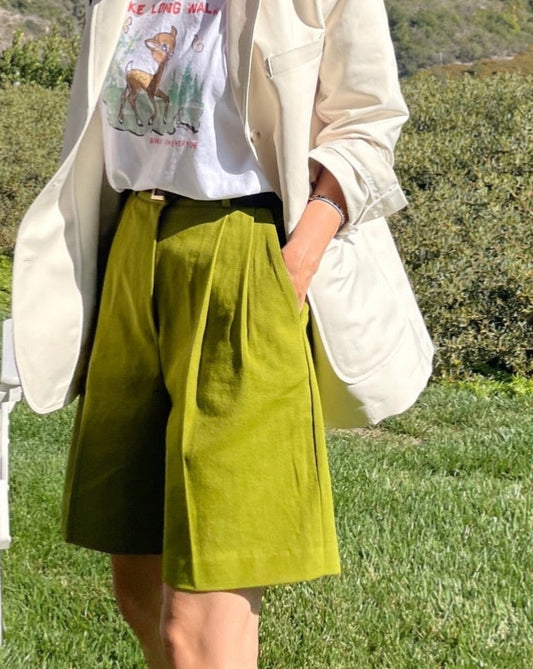 Cotton Twill Shorts - A line