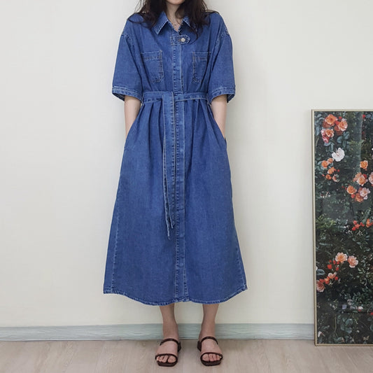 Dawn Denim Dress -Limited