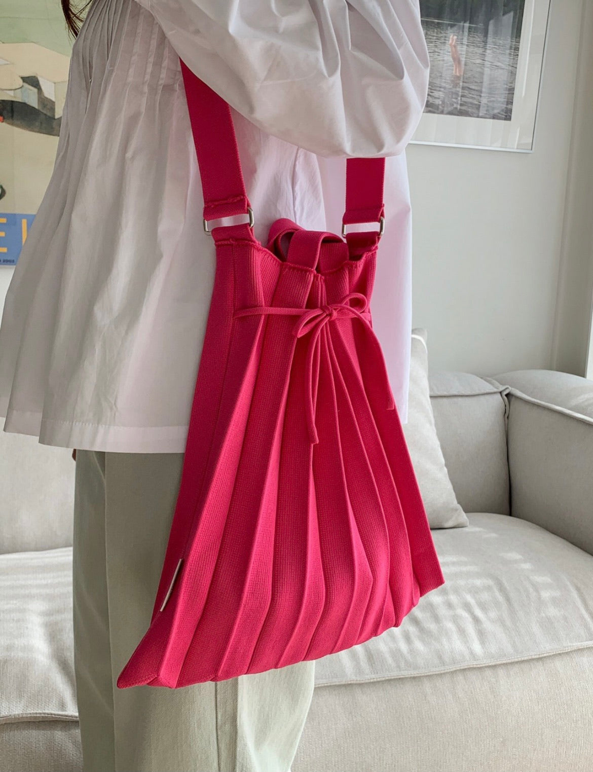 Medium Shoulder pleats bag