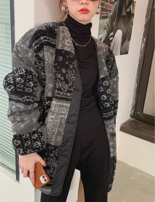 Bandana Printed Fleece Jacket